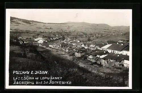AK Jasina, Ortsansicht aus der Vogelschau