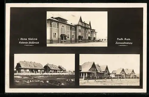 AK Akna Slatina, Kolonie Statnich, Gebäudeansichten