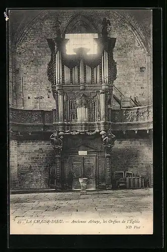 AK La Chaise Dieu, Ancienne Abbaye, Orgel