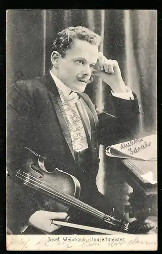 AK Musiker Josef Weintraub, Konzertmeister