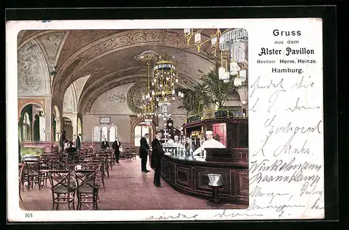 AK Hamburg-Neustadt, Alster Pavillon