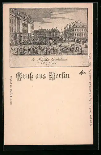 AK Berlin, Blick auf den Schlossplatz