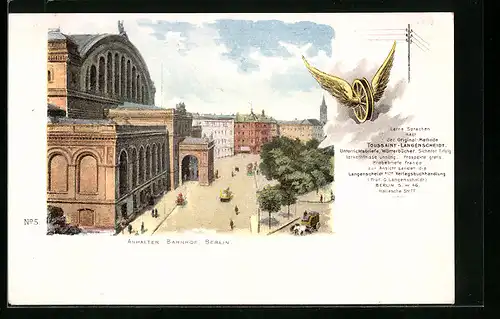 Lithographie Berlin-Kreuzberg, Anhalter Bahnhof