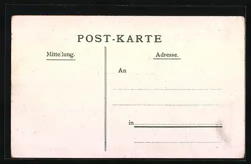 Lithographie Ulm, Gesamtansicht mit Fluss und Brücke