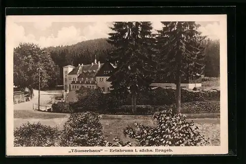 AK Erlabrunn, Blick auf das Gasthaus Täumerhaus