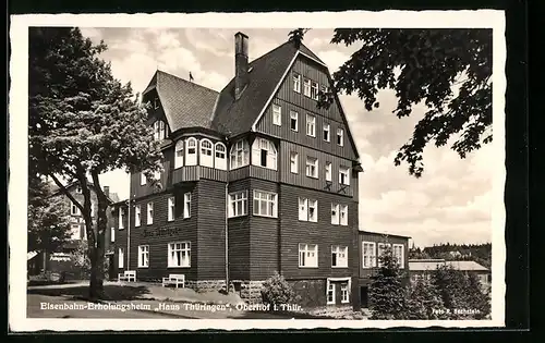 AK Oberhof i. Thür., Eisenbahn-Erholungsheim Haus Thüringen