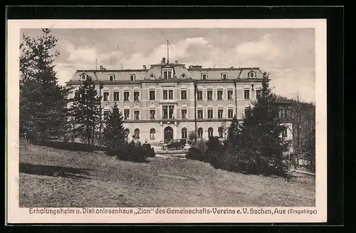 AK Aue /Erzgebirge, Erholungsheim u. Diakonissenhaus Zion