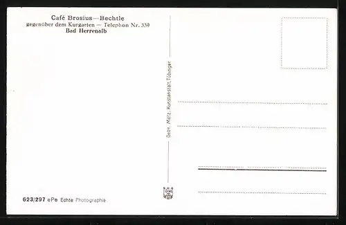AK Bad Herrenalb, Café Brosius