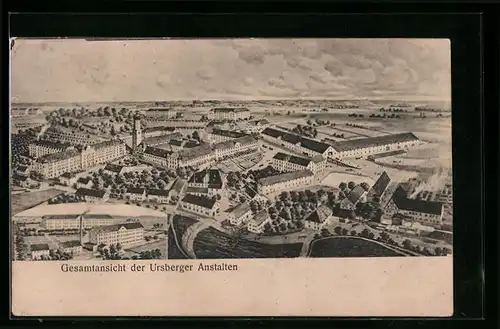 AK Ursberg, Gesamtansicht der Anstalten
