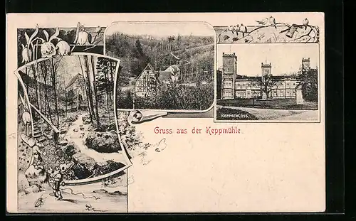 AK Dresden-Hosterwitz, Keppschloss, Flusspartie