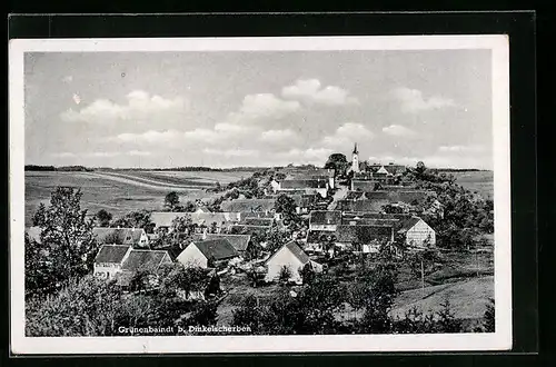 AK Grünenbaindt b. Dinkelscherben, Ortsansicht aus der Vogelschau