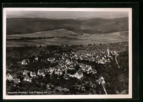 AK Rosenfeld /Württbg., Gesamtansicht vom Flugzeug aus