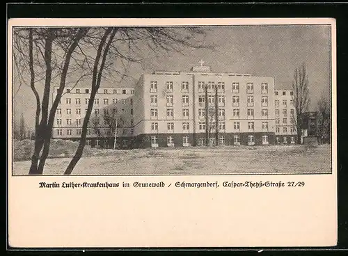 AK Berlin-Grunewald, Martin Luther-Krankenhaus, Caspar-Theyss-Strasse 27 /29