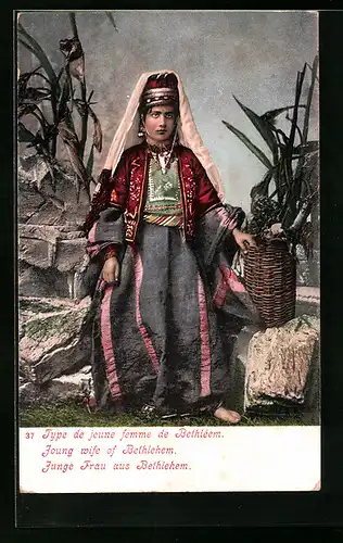 AK Junge Frau aus Bethlehem