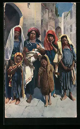 AK Arabische Volkstypen, Frau stillt ihr Baby