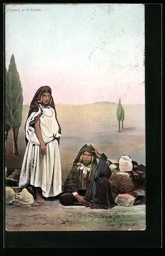 AK Femme Syrienne, arabische Volkstypen