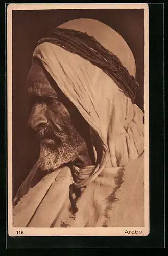 AK Älterer Araber im volkstümlichen Gewand