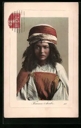AK Femme Arabe, Arabisches Mädchen mit Turban