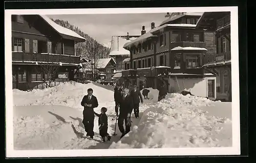 AK Montana-Vermala, Ortspartie im Winter