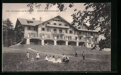 AK Chaumont sur Neuchâtel, Grand Hôtel Chalet