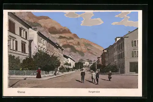 AK Glarus, Blick in die Burgstrasse