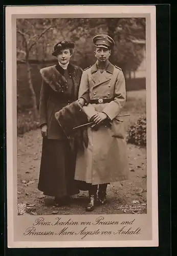 AK Prinz Joachim von Preussen und Prinzessin Marie Auguste von Anhalt