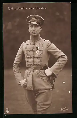 AK Prinz Joachim von Preussen in schmucker Uniform