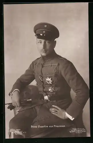 AK Prinz Joachim von Preussen, Portrait in Uniform