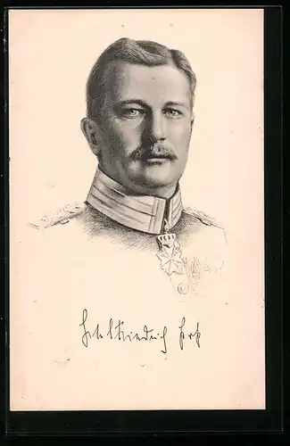 AK Prinz Eitel Friedrich von Preussen in Uniform