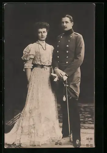 AK Prinz Eitel Friedrich von Preussen mit seiner Gemahlin