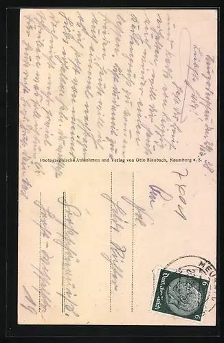 AK Neupoderschau, Gasthof und Dorfstrasse