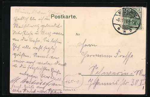 AK Meuselwitz /S.-A., Post, Bahnhof, Neumarkt