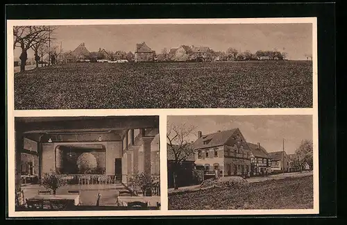 AK Kleinröda /Th., Ortsansicht, Gasthof mit Saal