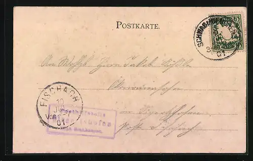 AK Schwabmünchen, Strassenpartie mit Häusern