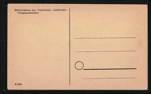 AK Limburg / Lahn, Missionshaus der Pallottiner, Fliegeraufnahme