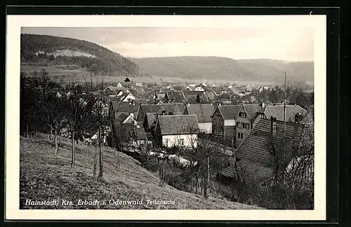 AK Hainstadt / Odw., Ortsansicht aus der Vogelschau