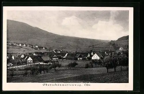 AK Oberschönmattenwag / Odw., Ortsansicht aus der Vogelschau