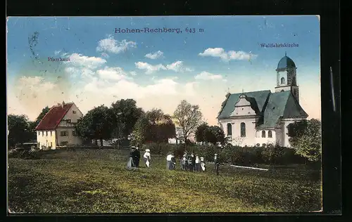 AK Hohen-Rechberg, Wallfahrtskirche und Pfarrhaus