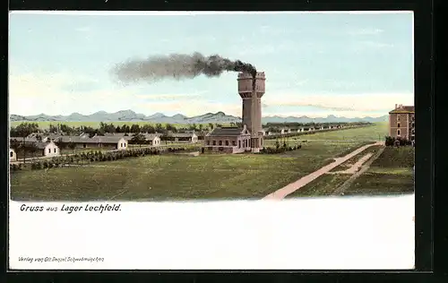 AK Lager Lechfeld, Lageransicht aus der Vogelschau