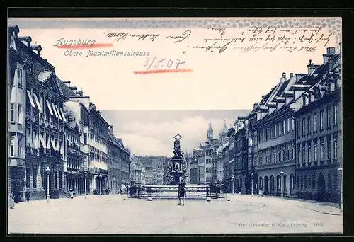 AK Augsburg, Obere Maximiliansstrasse