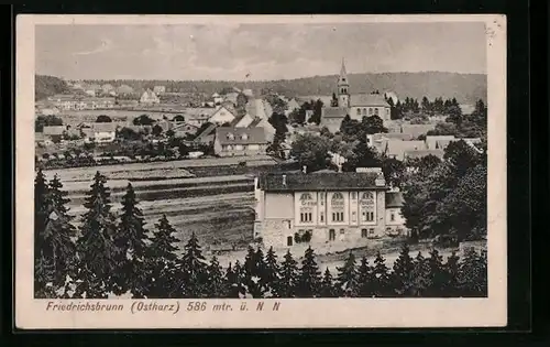 AK Friedrichsbrunn / Harz, Ortsansicht aus der Vogelschau