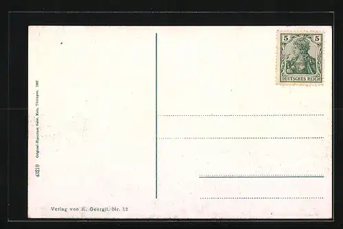 AK Calw, Ortspartie aus der Vogelschau