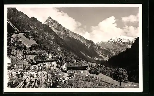 AK Gerstruben, Dorfpartie mit Höfats