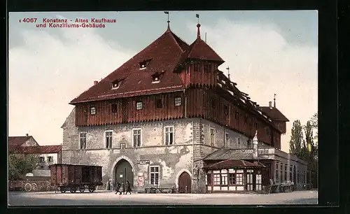 AK Konstanz a. B., Altes Kaufhaus und Konziliums-Gebäude