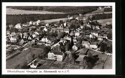 AK Königsfeld / Schwarzwald, Gesamtansicht vom Flugzeug aus gesehen