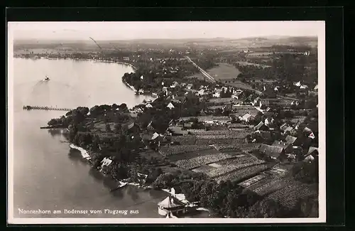 AK Nonnenhorn / Bodensee, Ortsansicht vom Flugzeug aus gesehen