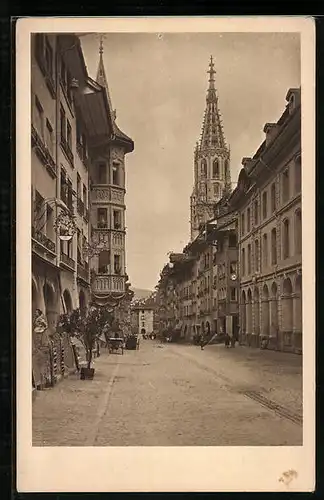 AK Bern, Kesslergasse mit Münster