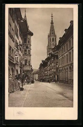 AK Bern, Kesslergasse mit Münster
