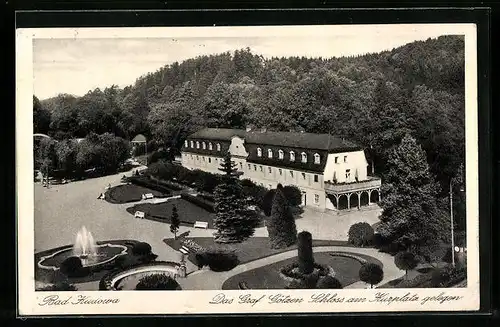 AK Bad Kudowa, Graf Götzen Schloss am Kurplatz