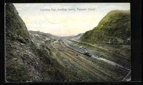 AK Panama Canal, Culebra Cut, looking north